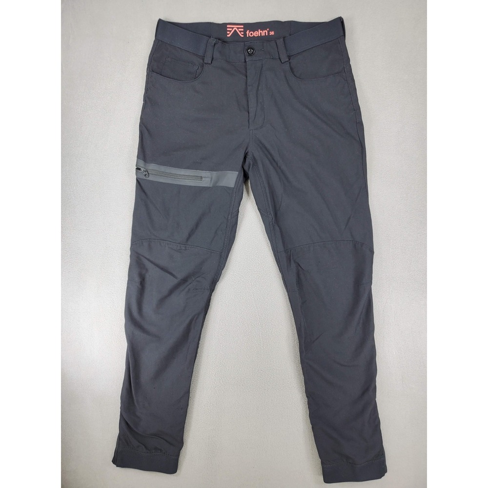 Foehn Brise‎ Hiking Climbing Pants Mens 36x31 Black Stretch Technical Tapered